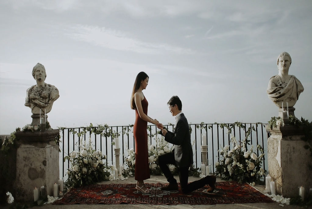 video engagement in villa cimbrone italy