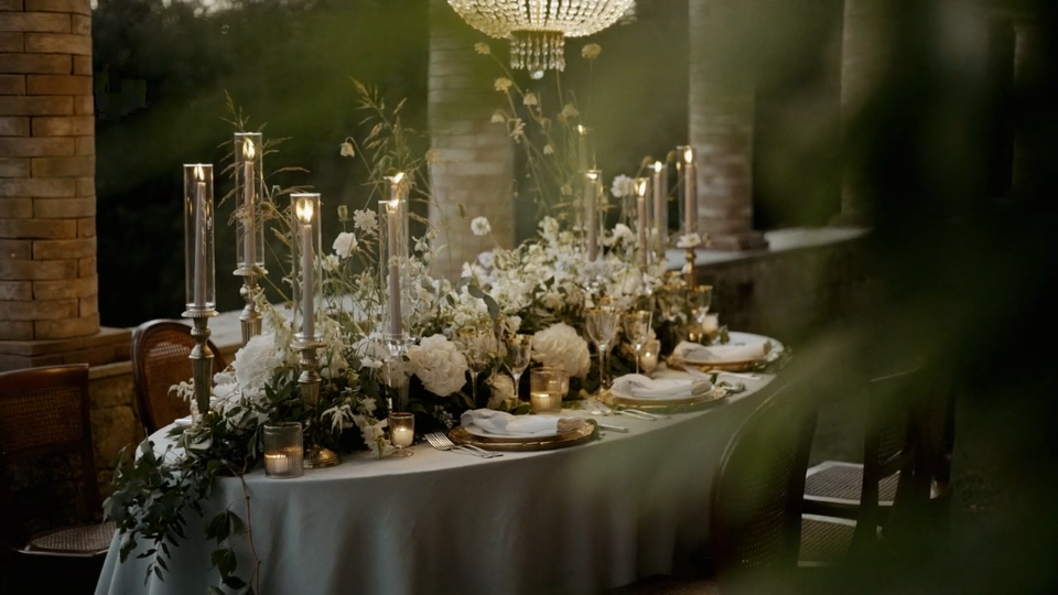 wedding video tuscany decoration