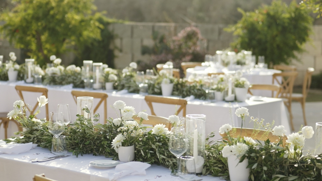 jewish wedding in Italy - Table decor